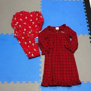 Girls minnie mouse/disney pajama set size 8